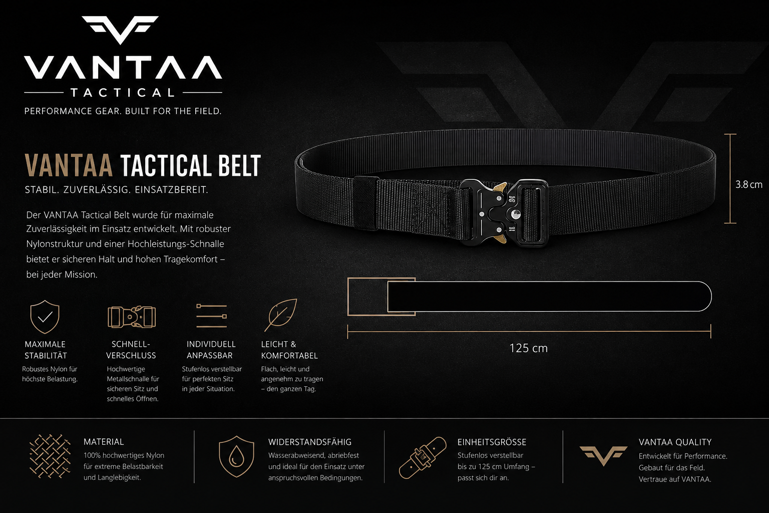 VANTAA Tactical Cobra Belt